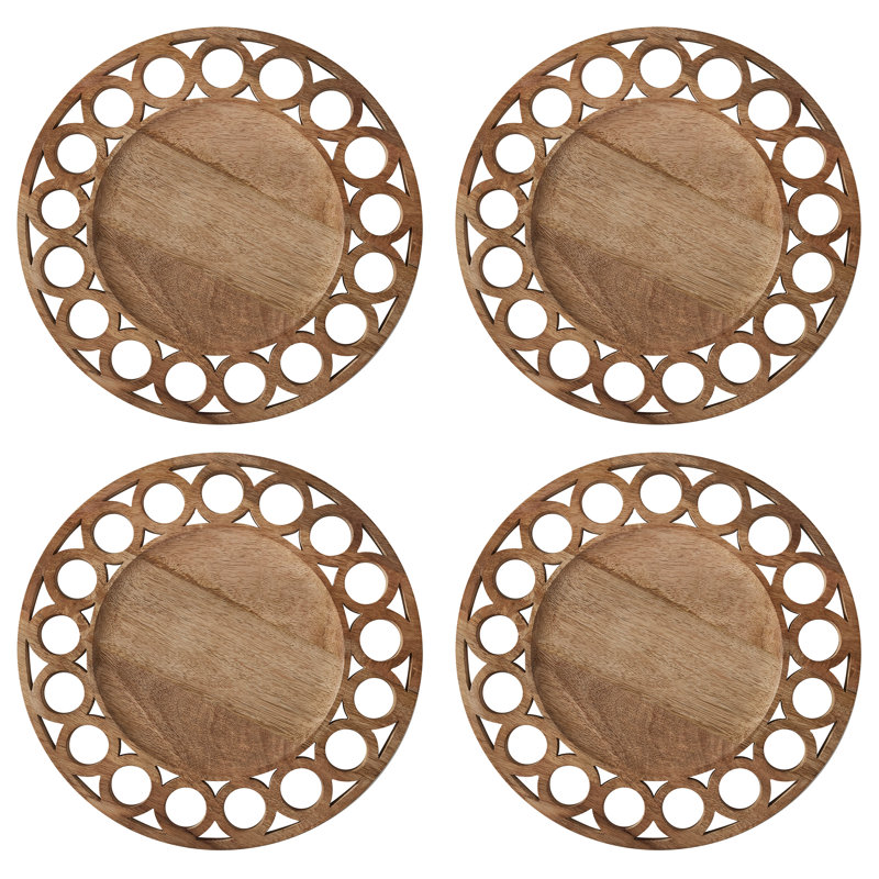  Ensemble de 4 cercles en bois