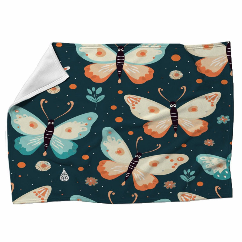 Machine Printed Throw Blanket, 51" W x 60" L