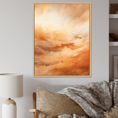 «Beige Sandy Clouds Horizon», reproduction d'art sur toile