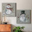 «Aleman Linen Snowman I», ensemble de 2 reproductions sur toiles tendues-751940630