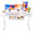 Glass Standing Desk with Writable Surface and Built-In Storage Drawers, Adjustable Height-110523599-110809674