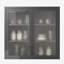 Armoire murale avec portes en verre et 2 tablettes réglables-1210463238