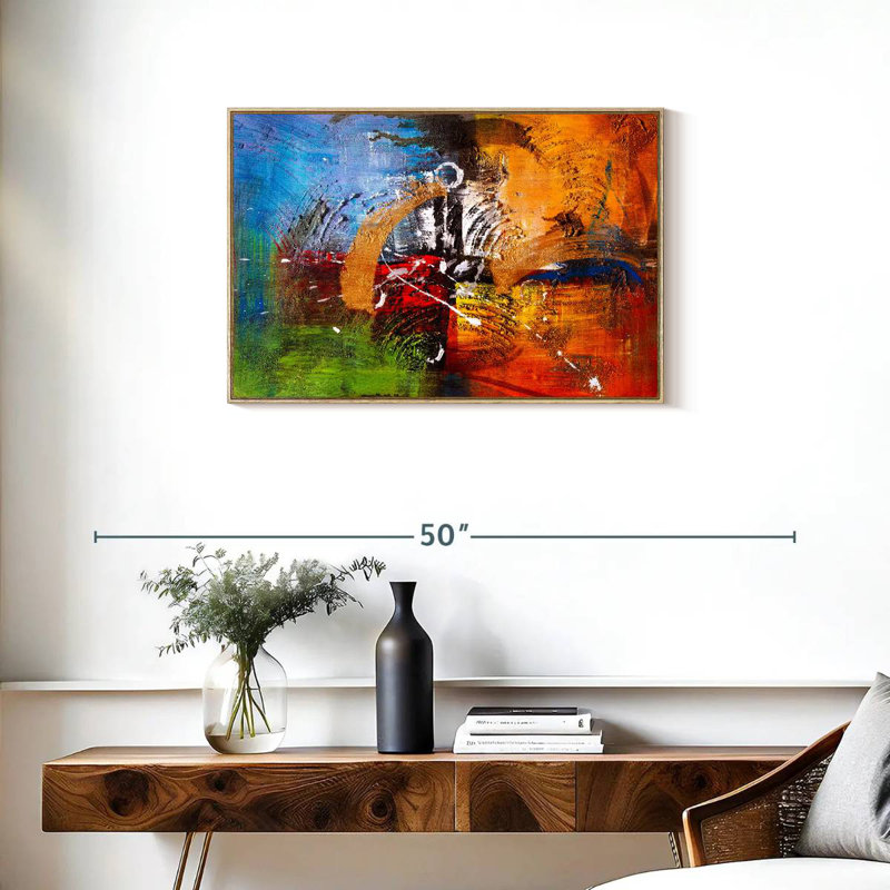 Tannen coloré, Cadre flottant en bois naturel, 31 po x 21 po
