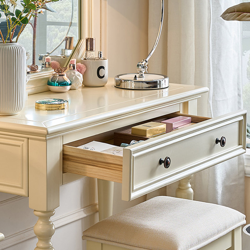 Meuble-lavabo moderne simple en bois massif, Blanc