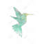 Colibri géométrique - impression mate scandinave encadrée-588885255