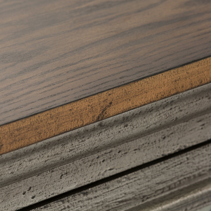 Della Accent Cabinet, Brown, 36.5" H x 56" W x 17" D