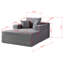 Méridienne convertible en velours côtelé 66,14 po-180488630