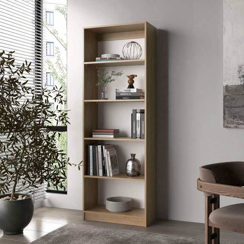 5-Shelf Bookcase with Open Storage