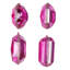 The Holiday Aisle 4-5" Jewel Glitter Ornament Assorted, includes 4 pieces per bag-1912113711