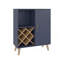 Armoire basse Cave avec rangement ouvert, mobilier de bar moderne pour le salon ou l'espace de divertissement