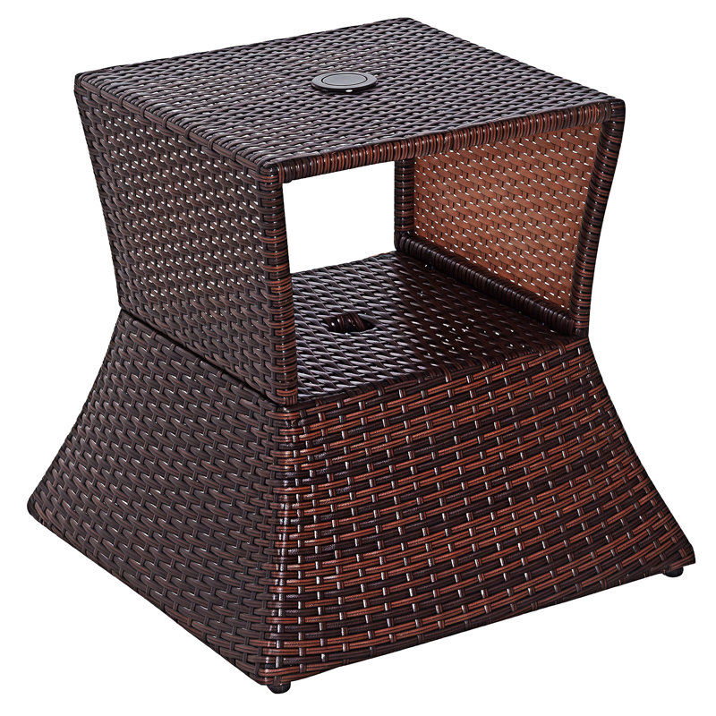 Table d'appoint d'extérieur avec trou pour parasol
