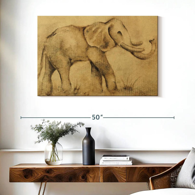 Éléphant Global, H 26 po x l 39 po