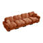 Ensemble de canapé modulaire surdimensionné en chenille avec coussins, terre cuite orange-1775610285-1775610326