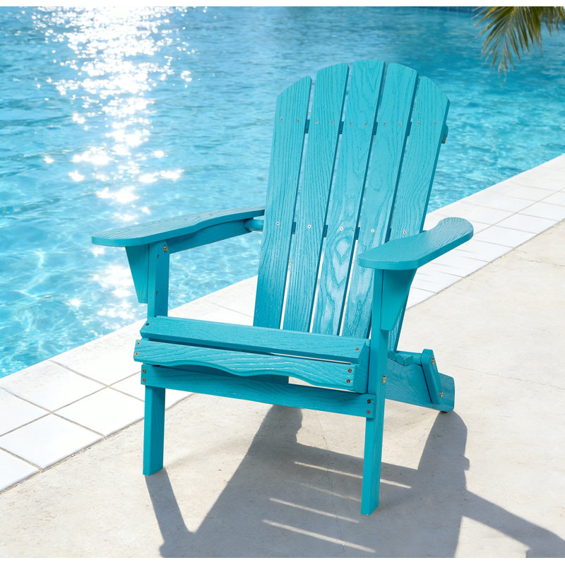 Fauteuil de patio en bois massif 2 pièces Adirondack