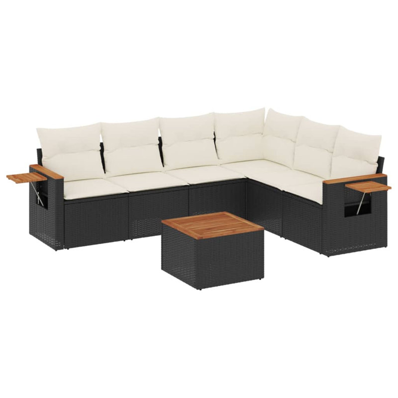 Grand canapé modulaire en rotin PE Vidaxl