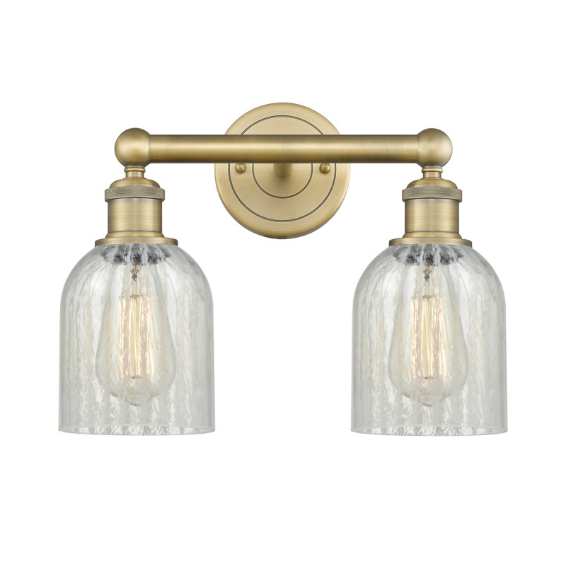 Reiko 2 - Light Dimmable Vanity Light, Mouchette, Brushed Brass