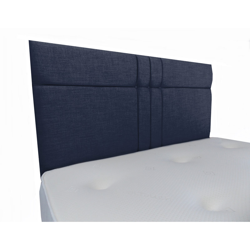 Upholstered Velvet Panel Headboard, Kingsize (5'), Blue, Plush Velvet