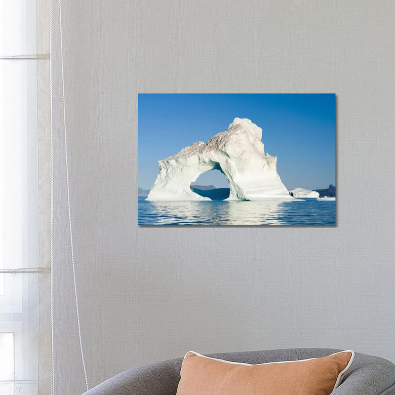 Icebergs in the Uummannaq Fjord System, Northwest Greenland, Denmark 1 Piece Wrapped Canvas Wall Art