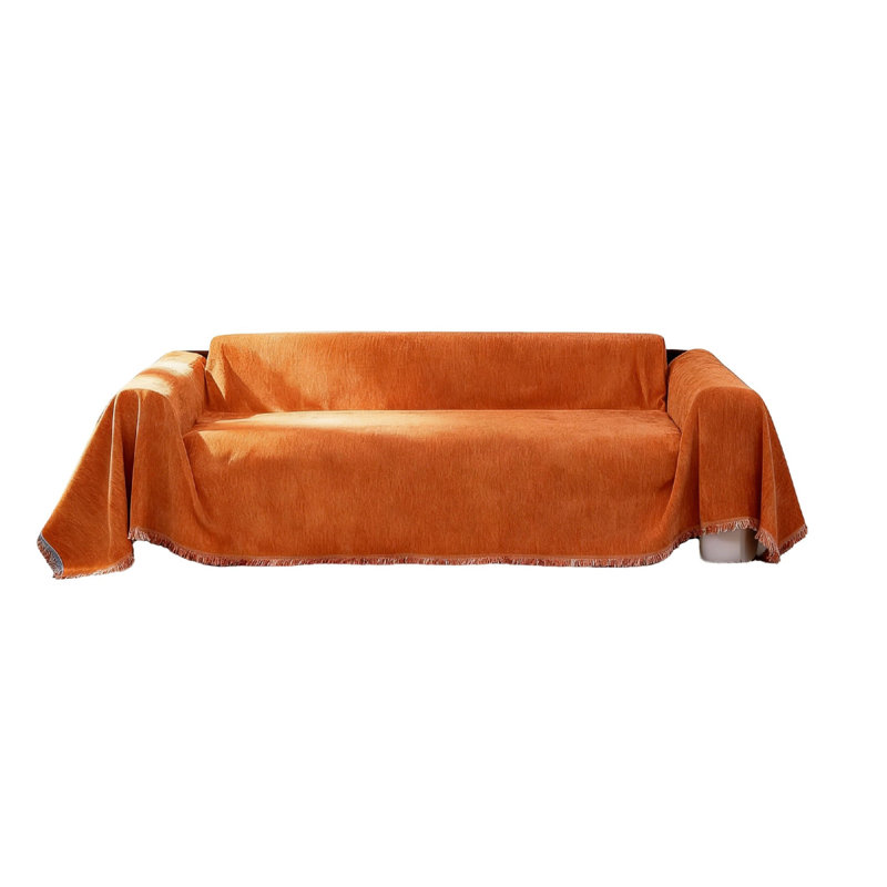 Chenille Box Cushion Sofa Slipcover