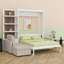 Lit escamotable mural avec canapé et tablettes Murphy-837447652