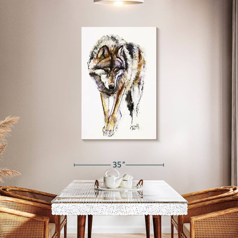 Loup européen Brampt, H 45 po x l 30 po