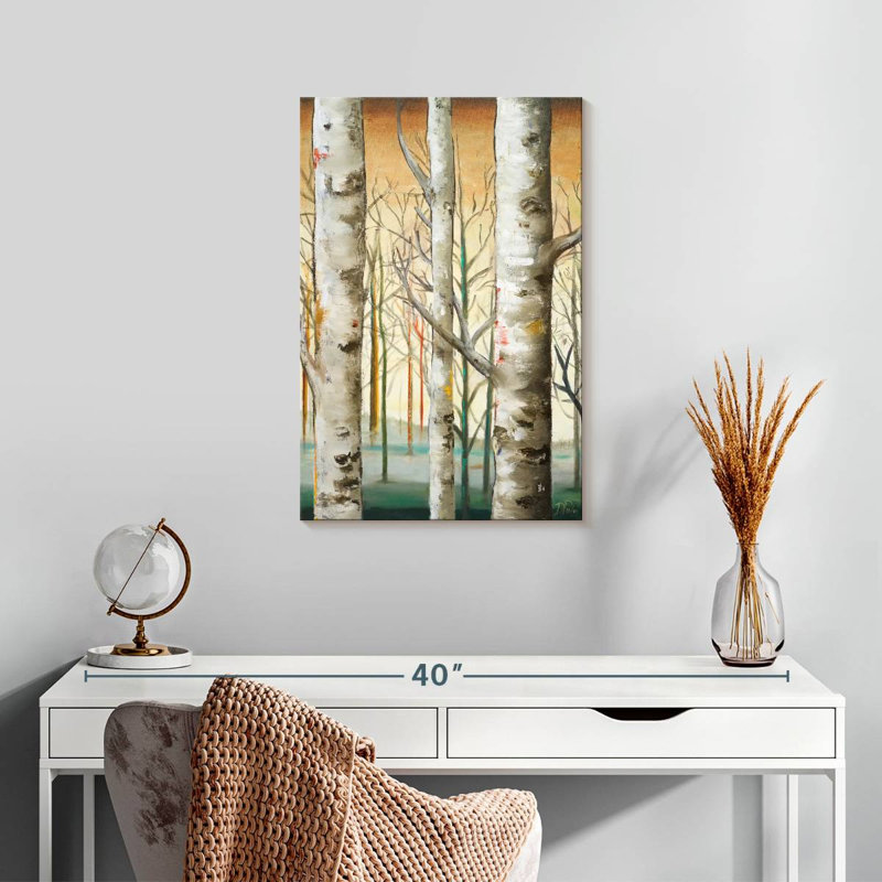 Forêt de bouleaux dorés Alvord III, H 24 po x l 16 po