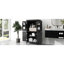 Armoire de salle de bain large - 4 portes avec tablettes réglables noires-1279452508