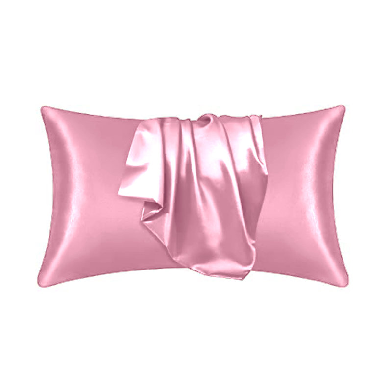 Aieshia 100% Satin Envelope Pillow Case, Pink
