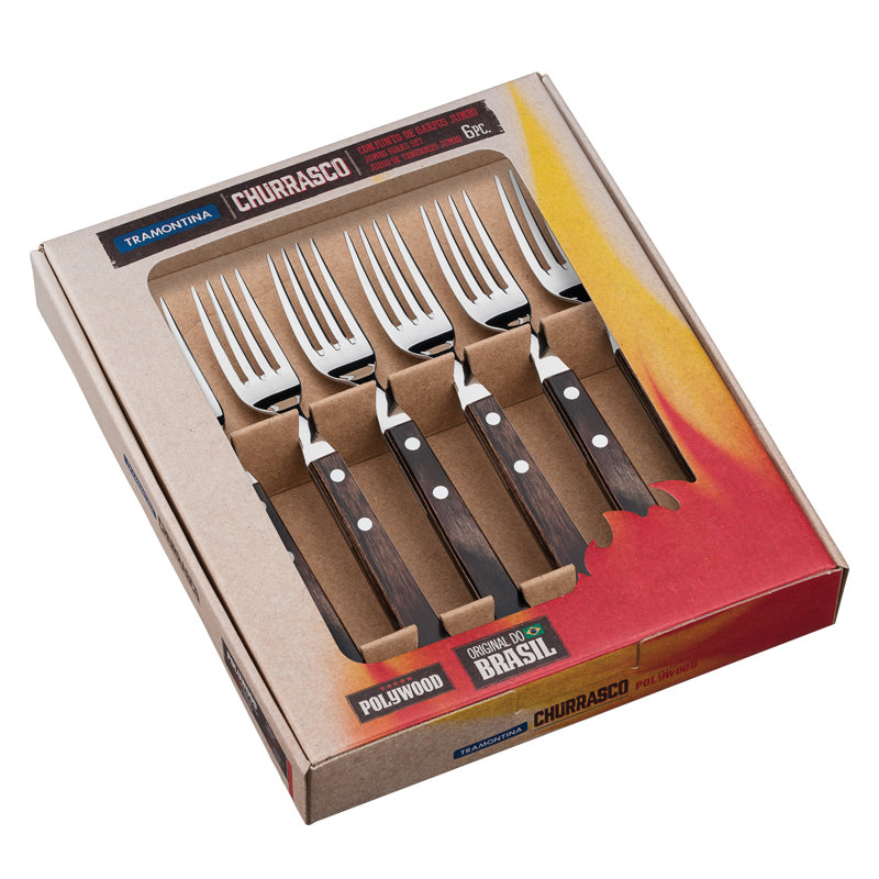 Jumbo 6 Piece Cutlery Set, Service for 6, Brown