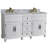 62'' Double Bathroom Vanity with Marble Top-379383487
