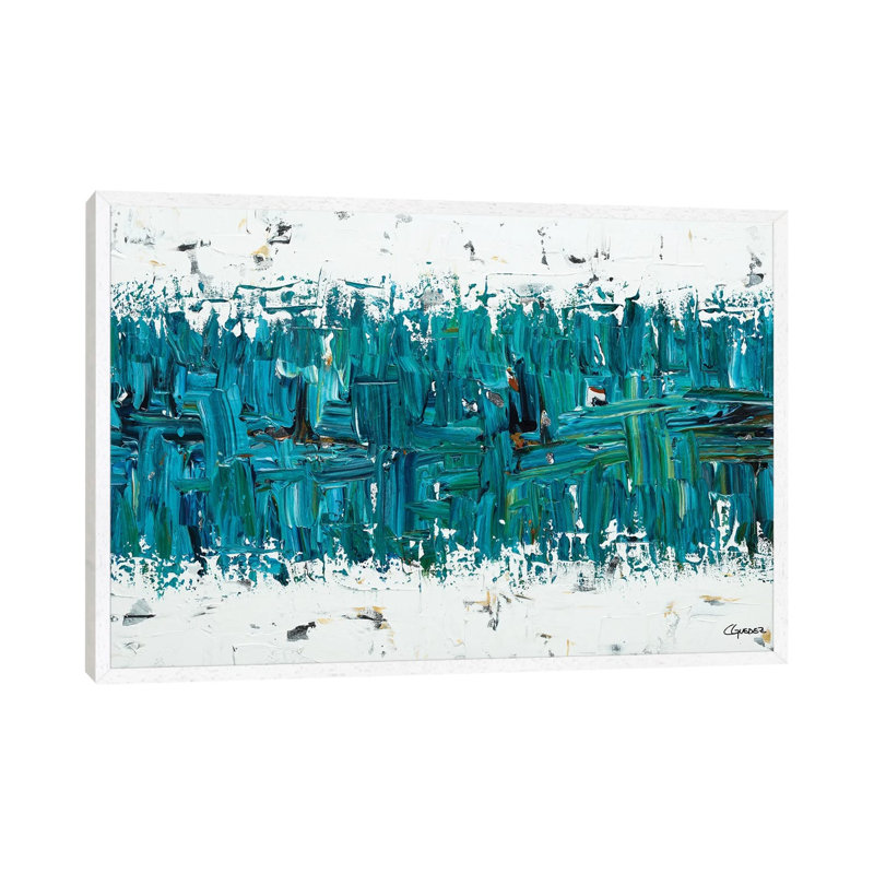 All In by Carmen Guedez - Floater Frame Gallery-Wrapped Canvas Giclée on Canvas, White, 45.72 cm H x 66.04 cm W