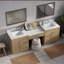 Meuble-lavabo double 91 po avec comptoir en quartz 91 po-839216934