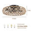 Ventilateur de plafond en corde de jute avec 4 ampoules, à intensité variable, 7 vitesses, moteur à courant continu réversible