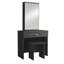 Silender 1 Drawer Dressing Table with Sliding Vanity Mirror and Stool Set-1575144615