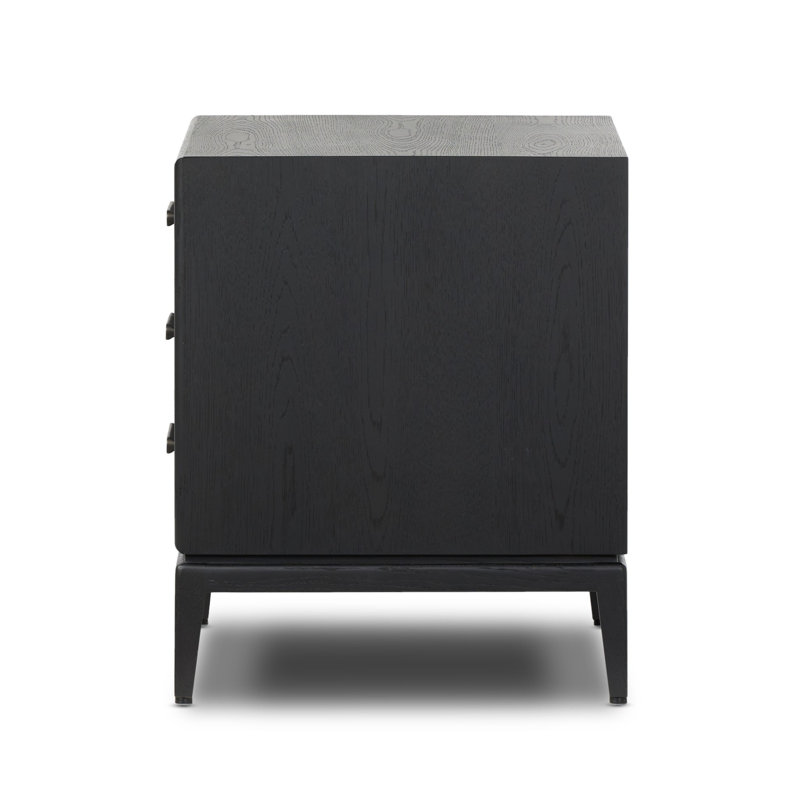 Rosenell Closed Nightstand, Black