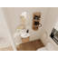 Meuble-lavabo à fermeture en douceur avec lavabo et support de rangement, 16 po pour petite salle de bain