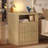 Nightstand With Charging Station And Led Light, 2 Storage Drawer And Open Shelf, Modern Bedside Table For Small Space, For Bedroom, Living Room, Natural-119987938