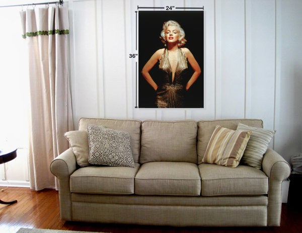 Buy Art for Less Officially Licensed Marilyn Monroe Gold Dress Wrapped  Canvas Decor & Reviews