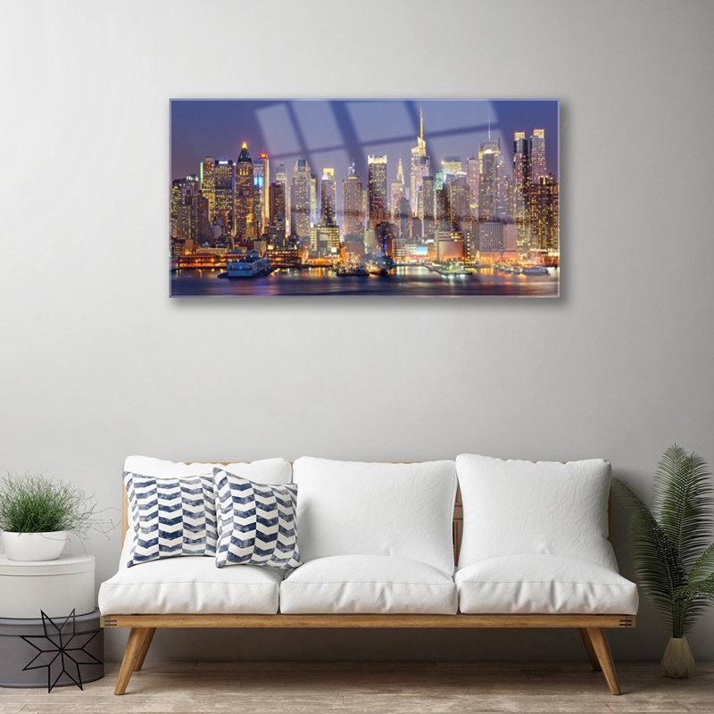 Houses City - Unframed Photograph on Glass
