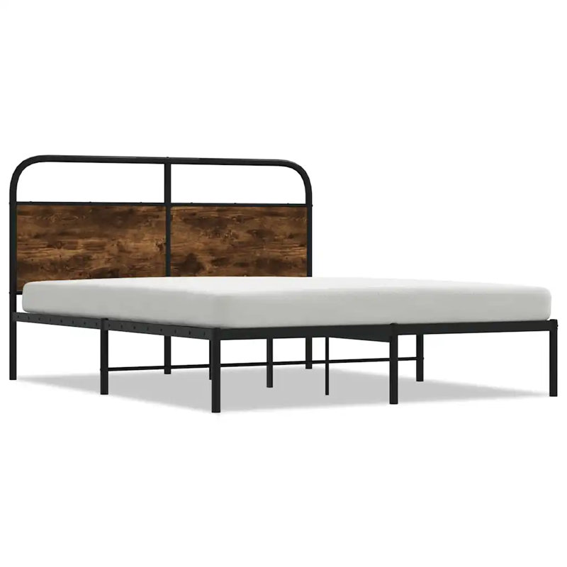 Alesiram Bed, 200 x 200 cm, Smoked Oak