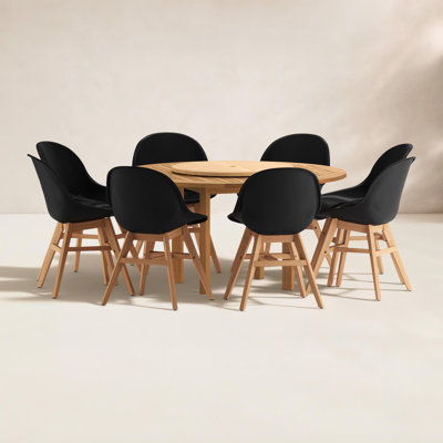 Anautica 59" Eucalyptus Patio Dining Set