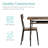 Ladamian 6-Piece 55in Modern Home Dining Set w/ Storage Racks, Rectangular Table, Bench, 4 Chairs-990996028-992027537