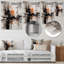 Exploration des profondeurs du marbre noir I - Décoration murale géométrique moderne en métal-770836175