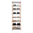 8 Tiers Tall Rectangular Acrylic Floorstanding Shoe Rack Shoe Storage Shelf For Entryway Brown Clear-20439787