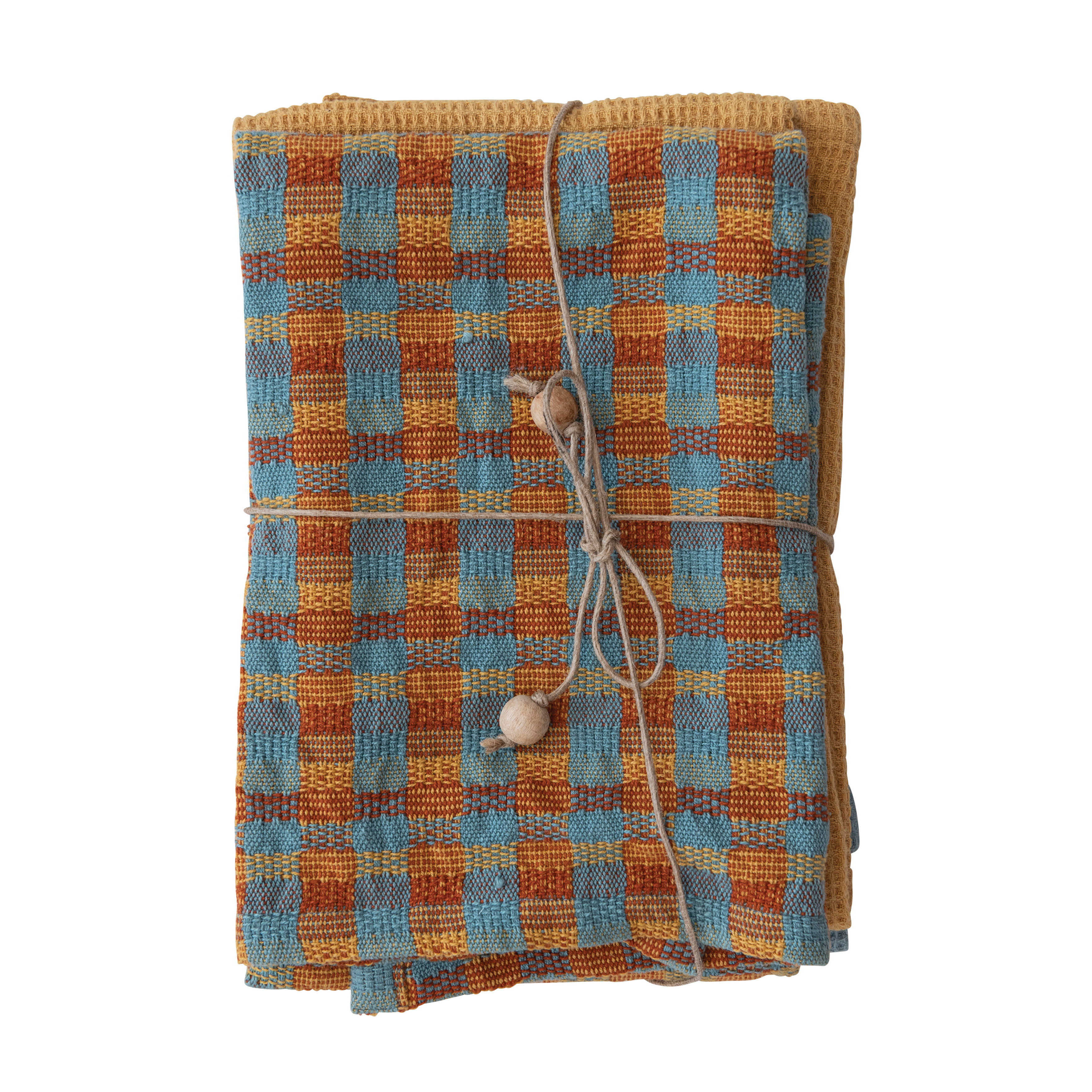 Gracie Oaks Terry Towels Plaid Ripple Dish Cloth