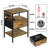 Rustic 23.6" H 1-Drawer Nightstand, Open Storage Shelves, with Built-In Charging Station