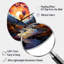 Orange Orange Hot Air Ballon Collage II - horloge murale asymétrique en métal, impression unique-105482396