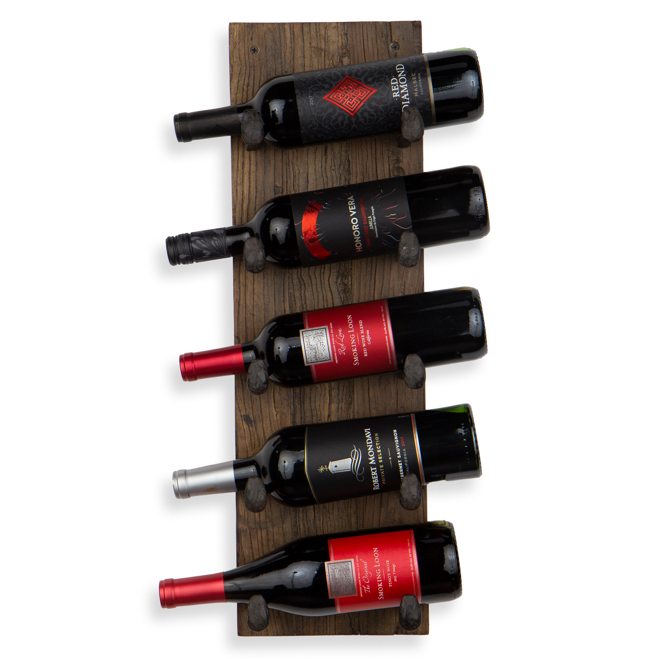 Wall mounted best sale diagonal wine rack