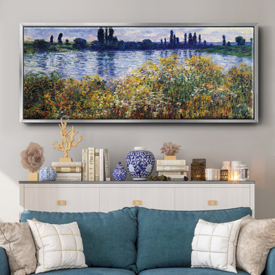 Les bords de seine à Vétheuil par Monet - Toile encadrée_420MONETWC