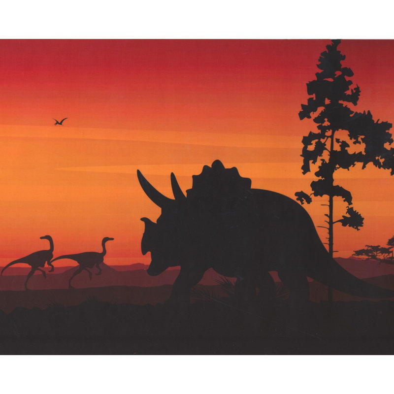 Bordure de papier peint Jakubowski Dawn, Noir / Rouge